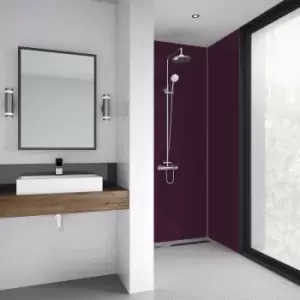 Image of Mermaid Acrylic Shower Wall Panel Plum 2440mm x 900mm x 4mm in Purple