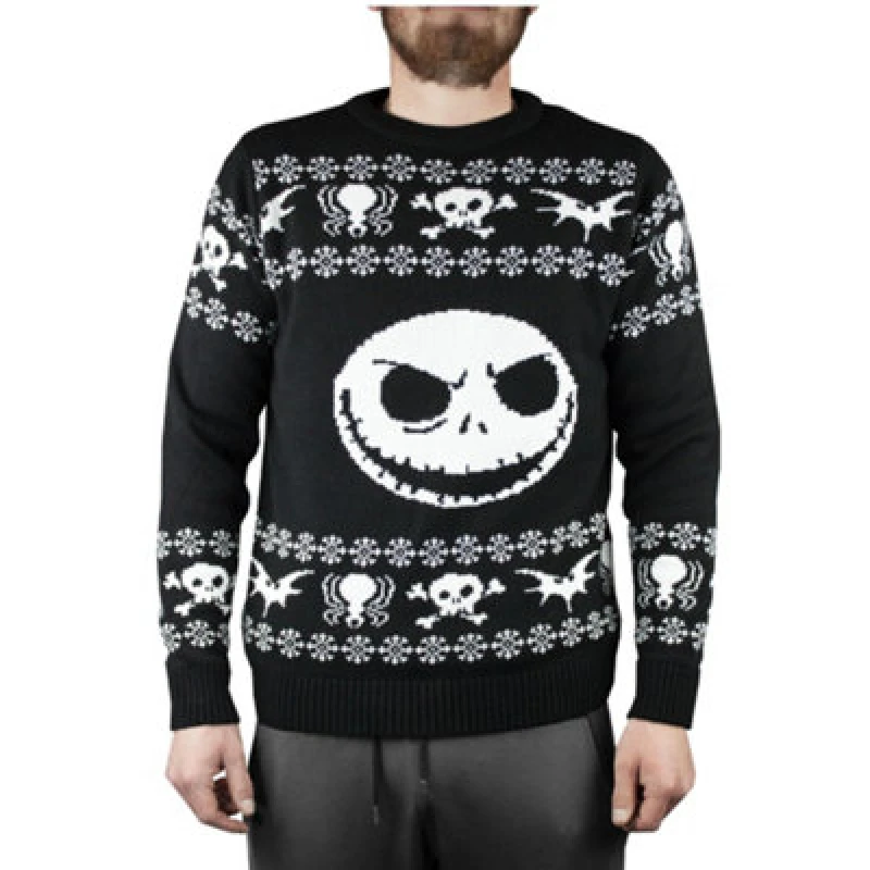 Image of Disney Christmas Jumper in Black Size: large Black L Unisex 5056210162811