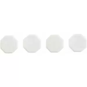 Image of Premier Housewares - Set of Four White Marble Octagonal Coasters