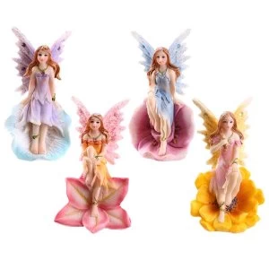 Image of Glitter Flower Fairy (Pack Of 4) Figurine