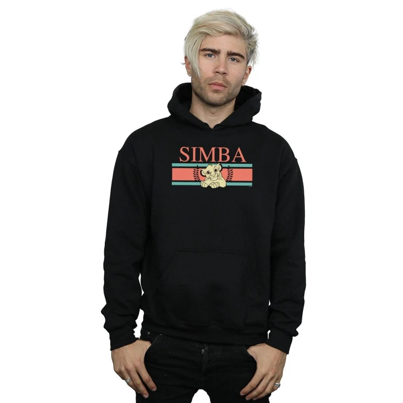 Image of Disney Men The Lion King Simba Stripes Hoodie in Black Size: Small Black S Male 5057864845983