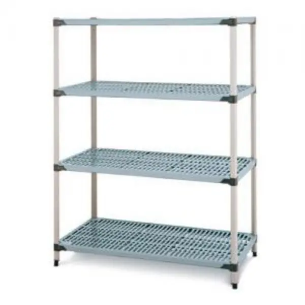 Image of ESE Direct Metromax Q Polymer Shelving, Static, 4 Shelves, Starter, 1590 H x 914 W x 610 D (mm) 323579 Coldroom Shelving