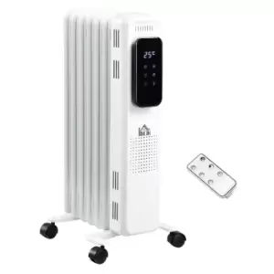 Image of Etna 1630W Oil Filled Radiator Heater with 3 Heat Settings Remote Control - White
