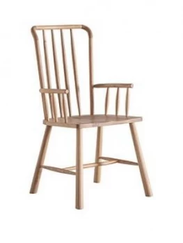 Image of Hudson Living Wycombe Pair Of Carver Dining Chair- Oak