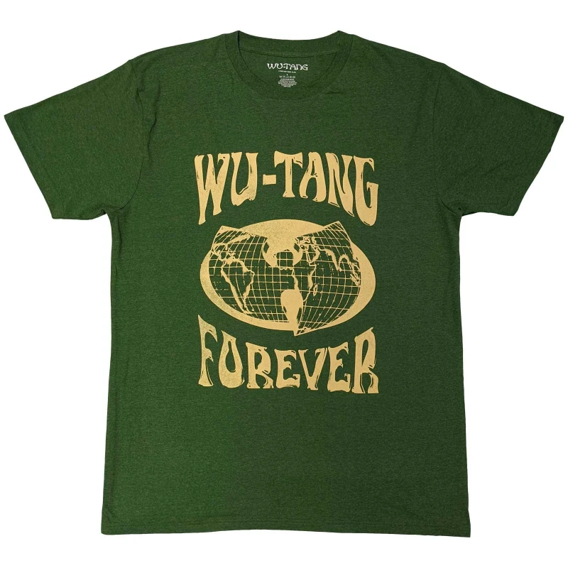 Image of Wu-Tang Clan Mens Forever T-Shirt in Green Size: Large Green Male L