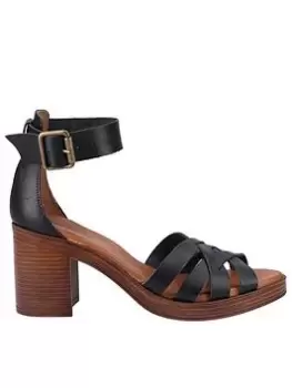 Image of Hush Puppies Heeled Giselle Sandal - Black, Size 3, Women