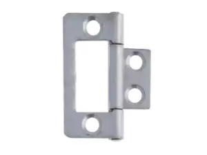 Image of Eclipse 14962 40mm Flush Hinge BZP Bright Zinc Plate 20pk