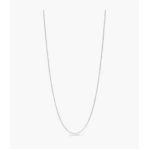 Image of Fossil Outlet Womens Vintage Iconic Oh So Charming Silver-Tone Stainless Steel Chain Necklace - Silver