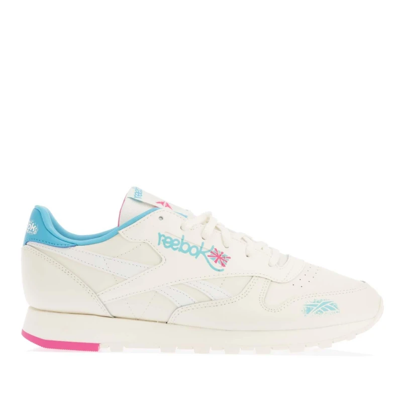 Image of Reebok Classic Leather Trainers - White blue White blue 8