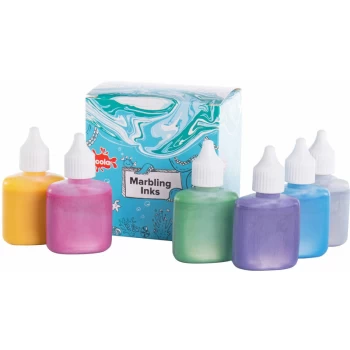Image of MIM25/6/A Marbling Ink Metallic 6 Assorted - Scola