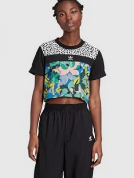 Image of Adidas Originals Her Studio Cropped T-Shirt - Multi
