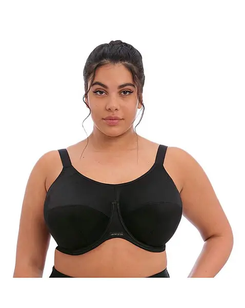 Image of Elomi Elomi Energise Wired Sport Bra Black Female 36F GU24829