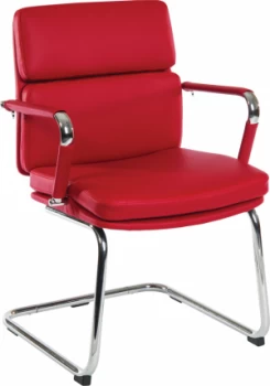 Image of Teknik Deco Faux Leather Visitors Chair - Red