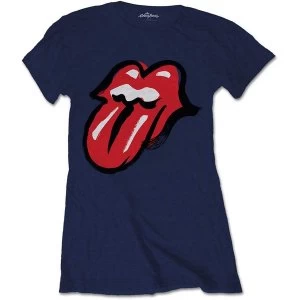 Image of The Rolling Stones - No Filter Tongue Womens Medium T-Shirt - Blue