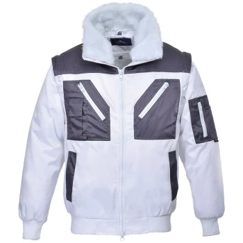 Image of Portwest PJ20WHRXXL - sz 2XL Two Tone Pilot Jacket - White
