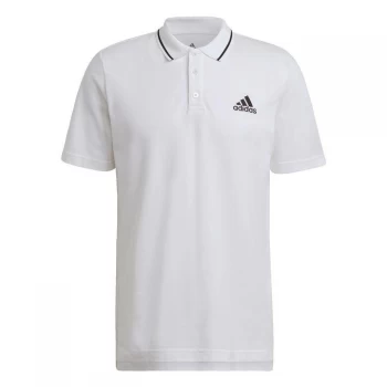 Image of adidas AEROREADY Essentials Piqu Small Logo Polo Shirt M - White / Black