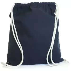 Image of Cotton Drawstring Bag (One Size) (Navy) - Navy - United Bag Store