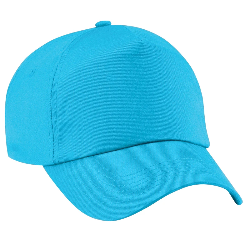 Image of Beechfield Plain Original 5 Panel Baseball Cap in Duck Egg Blue Duck Egg Blue Unisex One Size