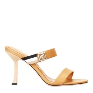 Image of BOSS Leather Heeled Mules - Beige
