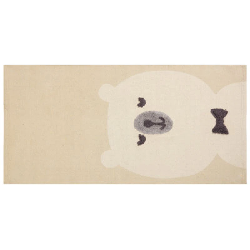 Image of Beliani Kids Rug Simau Beige 80 X 150 Cm Cotton