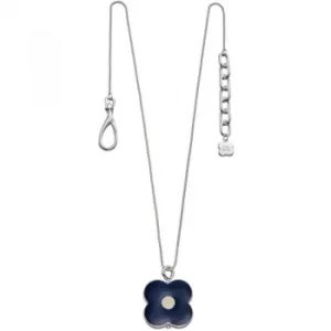 Image of Ladies Orla Kiely Silver Plated Abacus Flower Short Necklace