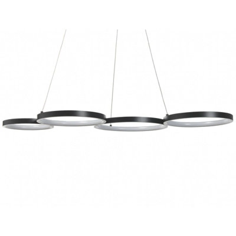 Image of Beliani LED Pendant Lamp Pibor Metal Black