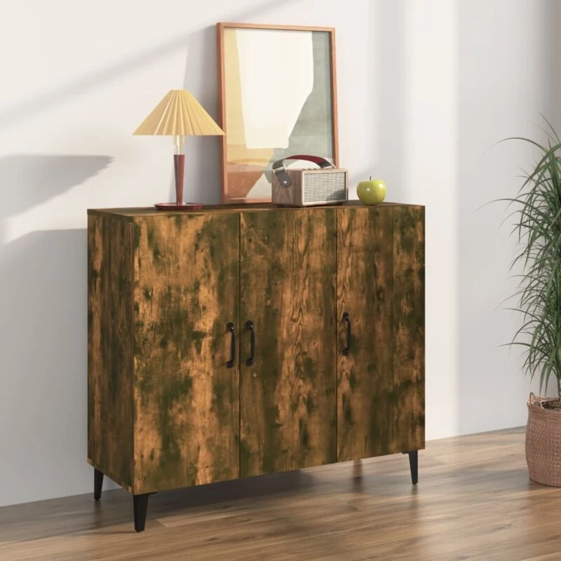 Image of VIDAXL Sideboard Smoked Oak 90x34x80cm Engineered Wood Vidaxl 8720286973707