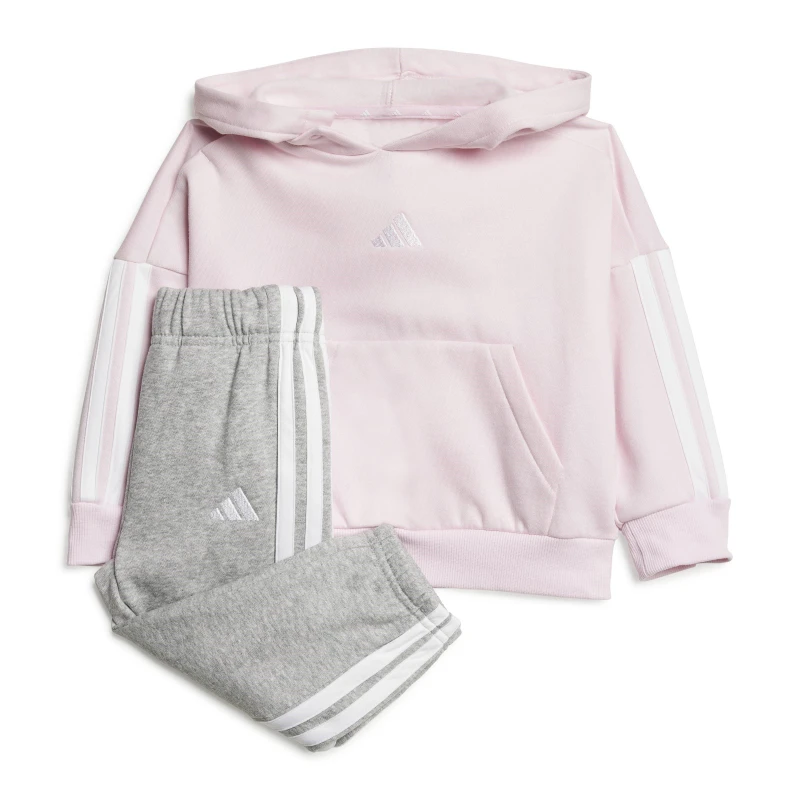 Image of adidas 3-Stripe Essentials Joggers Set Infants Pink/Grey unisex 0-3 Months