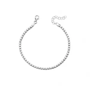Image of Beginnings Sterling Silver Tumbled Cube 17+3cm Bracelet B5190