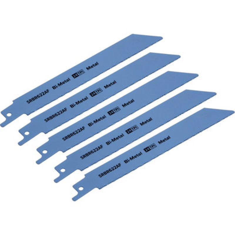Image of Loops 5 PACK 150mm Bi-Metal Reciprocating Saw Blade - 24 TPI - Milled Side Set Teeth Multi