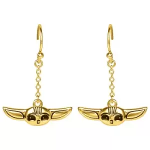 Image of Disney Star Wars The Mandalorian The Child Gold silver plated brass Dangle Earrings EF00744YL.PH