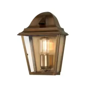 Image of St James 1 Light Outdoor Wall Lantern Light Solid Brass IP44, E27