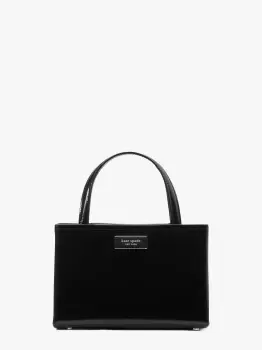 Image of Kate Spade Sam Icon Leather Mini Tote Bag Bag, Black, One Size
