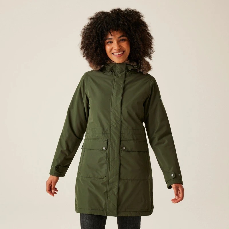 Image of Regatta Sabinka II Waterproof Jacket Dark Khaki female 14