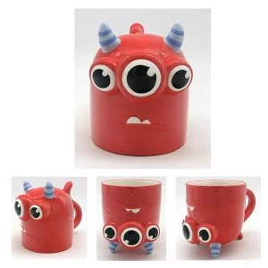 Image of Monstarz Monster Red Upside Down Ceramic Mug