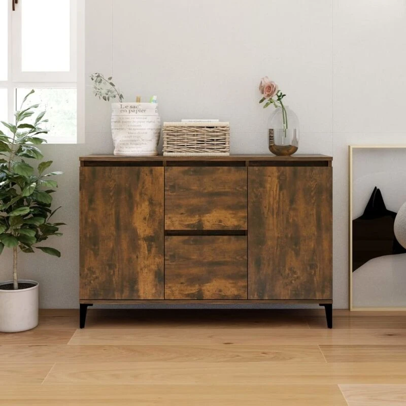 Image of VIDAXL Sideboard Smoked Oak 104x35x70cm Engineered Wood Vidaxl 8720286932278