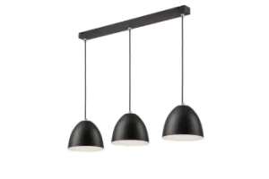 Image of Livia Bar Pendant Ceiling Light Graphite, 3x E27
