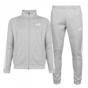 Image of Puma Clean Fleece Tracksuit Mens - Castlerock/Wht