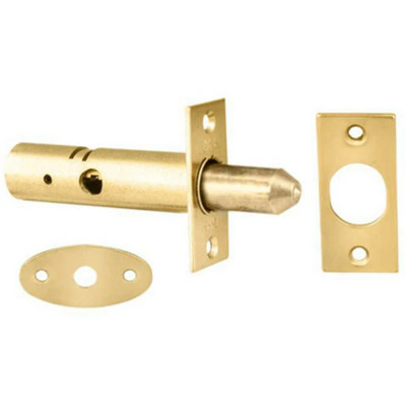 Image of Loops 60mm Security Door Rack Bolt 32mm Fixing Centres Electro Brassed Door Latch Metallics unisex