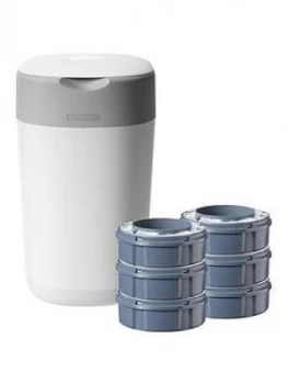 Image of Tommee Tippee Twist & Click Nappy Disposal Starter Kit, White