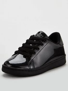 Image of Lelli Kelly Taylor Lace Up Plimsolls - Black Patent