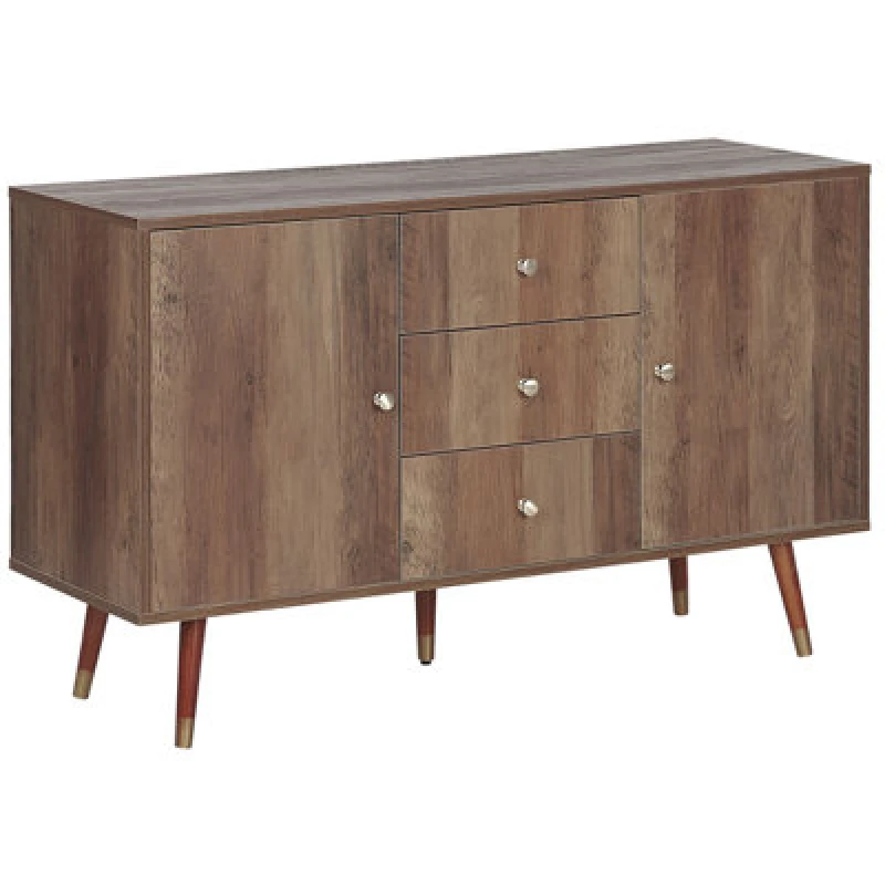 Image of Beliani 2 Door Sideboard Ulika Dark Brown