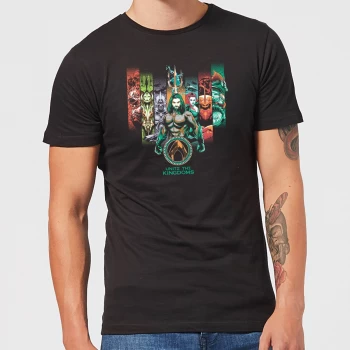 Image of Aquaman Unite The Kingdoms Mens T-Shirt - Black - 4XL - Black