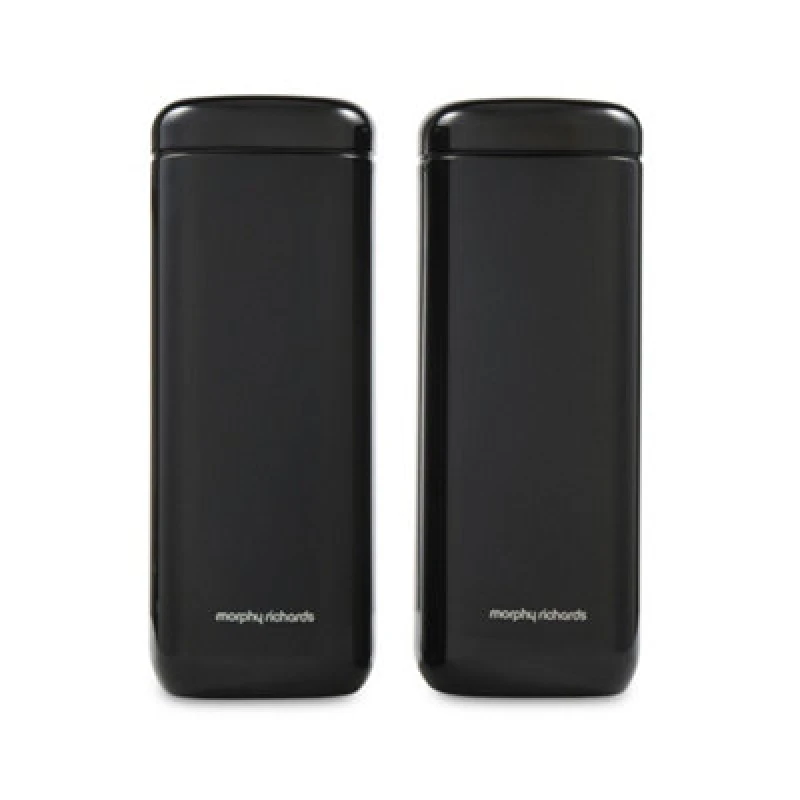 Image of Morphy Richards Set of 2 Equip Large Storage Canisters Black ONE SIZE