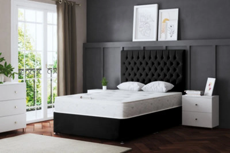 Image of DS LIVING Seraphine Black Chesterfield Divan Bed Double AM_CHSTFLD_DBL_BLA