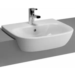 Image of Zentrum Semi Recessed Washbasin 500mm Wide 1 Tap Hole - Vitra