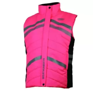 Image of Weatherbeeta Unisex Adult Quilted Reflective Gilet (XL) (Hi Vis Pink)
