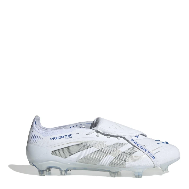 Image of adidas Predator Elite Fold-Over Tongue Firm Ground Football Boots White/Silver male 7.5 (41.3)