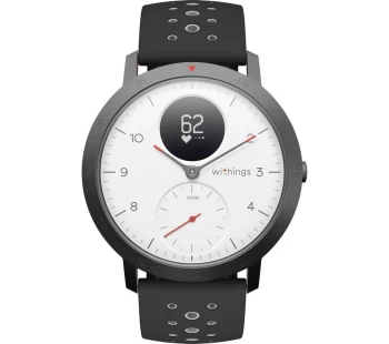 Image of WITHINGS Steel HR Sport Smartwatch - White, Grey & Black, Silicone Strap