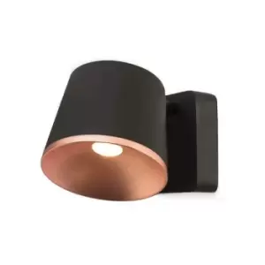 Image of Wall lamp Drone, Aluminum, Brown and copper